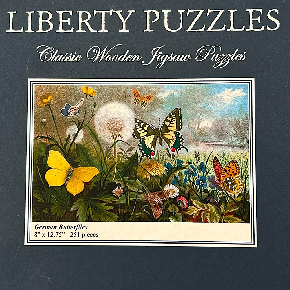 LIBERTY PUZZLES Classic Wooden Jigsaw GERMAN BUTTERFLIES 251 Pieces used once
